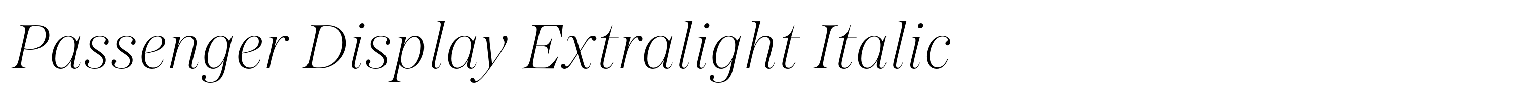 Passenger Display Extralight Italic